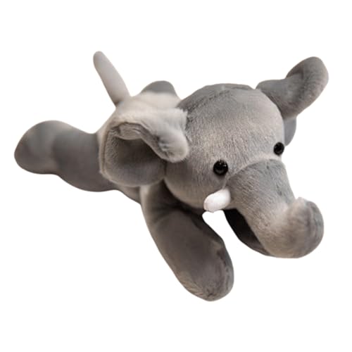 champracer Kuscheltier Löwe 25 cm,Realistische Löwe Tiger,Leopard Plüschtier,Plüsch Spielzeug Plüschtier für Kinder und Baby, Flauschiger Spielzeug Geschenk für Kinder (22cm,Elefant) von champracer