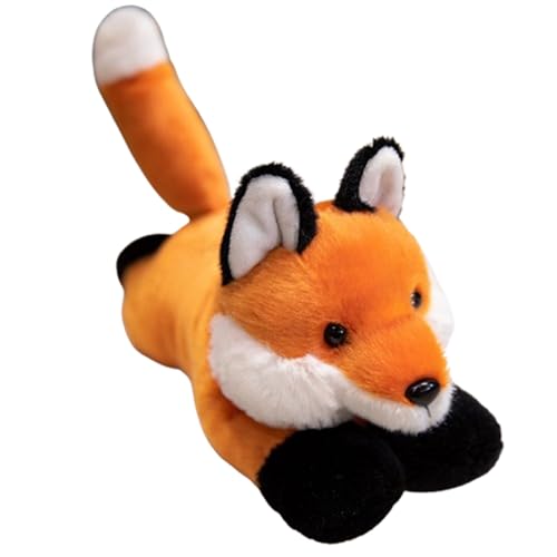 champracer Kuscheltier Löwe 25 cm,Realistische Löwe Tiger,Leopard Plüschtier,Plüsch Spielzeug Plüschtier für Kinder und Baby, Flauschiger Spielzeug Geschenk für Kinder (22cm,Fox) von champracer