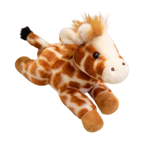 champracer Kuscheltier Löwe 25 cm,Realistische Löwe Tiger,Leopard Plüschtier,Plüsch Spielzeug Plüschtier für Kinder und Baby, Flauschiger Spielzeug Geschenk für Kinder (22cm,Giraffe) von champracer