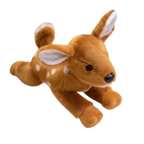 champracer Kuscheltier Löwe 25 cm,Realistische Löwe Tiger,Leopard Plüschtier,Plüsch Spielzeug Plüschtier für Kinder und Baby, Flauschiger Spielzeug Geschenk für Kinder (22cm,Hirsche) von champracer