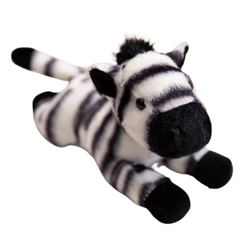 champracer Kuscheltier Löwe 25 cm,Realistische Löwe Tiger,Leopard Plüschtier,Plüsch Spielzeug Plüschtier für Kinder und Baby, Flauschiger Spielzeug Geschenk für Kinder (22cm,Zebra) von champracer