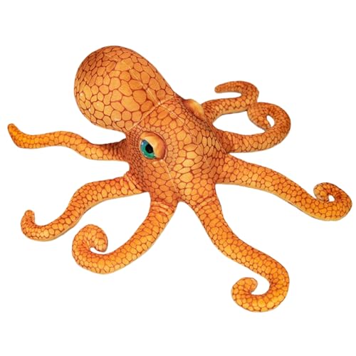 champracer Kuscheltier Octopus Stofftier Realistisches Riesenkrake Plüschtiere für Kinder, 55 cm Gross Krake Kuscheltier für kuschelecke Kinderzimmer Schlafzimmer Deko (Heller Oktopus) von champracer