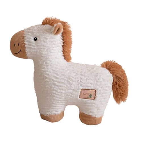 champracer Kuscheltier Pferd Pony Kuscheltier Stofftier Pferd Plüschtier,Niedliches Pferd Puppe Kissen, Pferd Plüsch Stofftier,Geschenk für Kinder Jungen Mädchen (50cm,weiß) von champracer