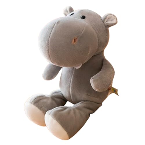 champracer Kuscheltier Tiger 25 cm Plüsch Spielzeug Tiger Plüschtier,Ausgestopftes Tier Spielzeug Waldtierpuppe Aktivitäten,für Kinder und Baby Flauschiger Stofftier zum Spielen (25cm,Nilpferd) von champracer