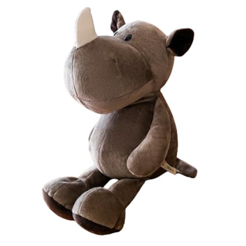 champracer Kuscheltier Tiger 25 cm Plüsch Spielzeug Tiger Plüschtier,Ausgestopftes Tier Spielzeug Waldtierpuppe Aktivitäten,für Kinder und Baby Flauschiger Stofftier zum Spielen (35cm,Nashorn) von champracer
