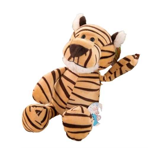 champracer Kuscheltier Tiger 25 cm Plüsch Spielzeug Tiger Plüschtier,Ausgestopftes Tier Spielzeug Waldtierpuppe Aktivitäten,für Kinder und Baby Flauschiger Stofftier zum Spielen (35cm,Tiger) von champracer