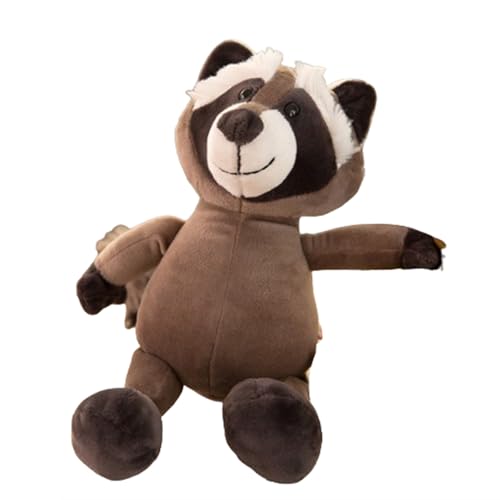 champracer Kuscheltier Tiger 25 cm Plüsch Spielzeug Tiger Plüschtier,Ausgestopftes Tier Spielzeug Waldtierpuppe Aktivitäten,für Kinder und Baby Flauschiger Stofftier zum Spielen (35cm,Waschbär) von champracer