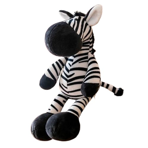 champracer Kuscheltier Tiger 25 cm Plüsch Spielzeug Tiger Plüschtier,Ausgestopftes Tier Spielzeug Waldtierpuppe Aktivitäten,für Kinder und Baby Flauschiger Stofftier zum Spielen (35cm,Zebra) von champracer