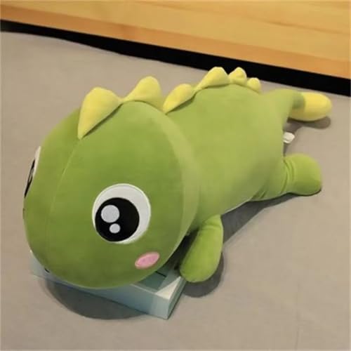 champracer Kuscheltiere Dinosaurier Plüschtier für Mädchen Jungen, langes Dinosaurier Plüsch Kissen, Süßes Kuscheltier Weiche Dinosaurier Tier Spielzeug Puppe Geburtstagsgeschenk (60 cm,Gelb) von champracer