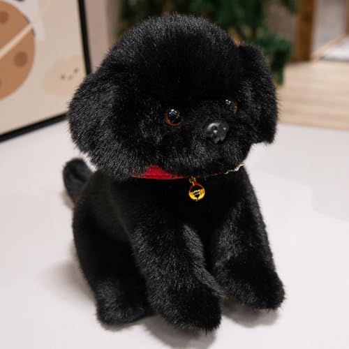 champracer Labrador Kuscheltier Plüsch Hund Stofftier Weich Spielzeug Stofftier Labrador Hund Lebensecht Geschenk für Kinder Mädchen Jungen (45cm,Schwarz-A) von champracer
