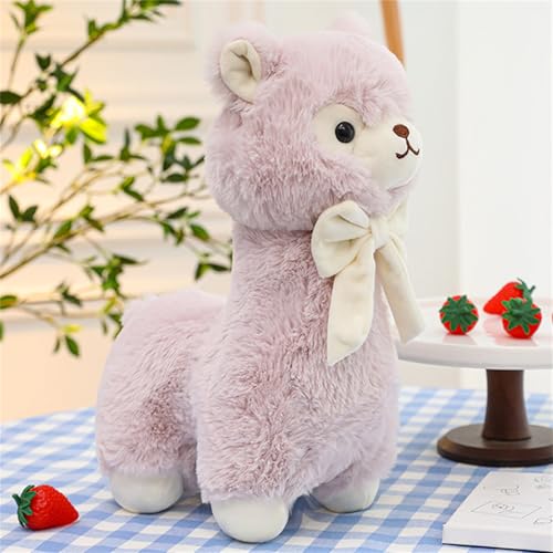 champracer Mini Alpaka Kuscheltiere, Nettes Alpaka-Plüschtier, Niedliches Plüschtier Zum Kuscheln und Spielen, Super Kawaii-Geschenk für Geburtstag (70 cm,Lila) von champracer