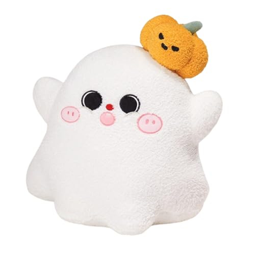 champracer Niedlich Kleines Gespenst Plüsch Puppen Halloween Zierkissen,Niedlich Geist Kürbis Plüsch Kissen Dekokissen Halloween Weihnachten Geschenke (Kind 35x38cm) von champracer