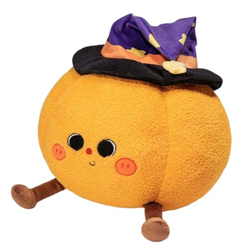 champracer Niedlich Kleines Gespenst Plüsch Puppen Halloween Zierkissen,Niedlich Geist Kürbis Plüsch Kissen Dekokissen Halloween Weihnachten Geschenke (Kürbis 38cm) von champracer