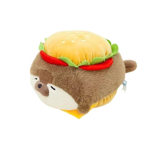 champracer Niedliche Robbe Pillow,Burger Plüschkissen, süßes Burger Plüschtier, Seehund Plüschtier Kissen Kawaii Robbe Tierkissen Kuscheltier Spielzeug for Kinder,Robbe Kuscheltier Fett (Braun,40cm) von champracer