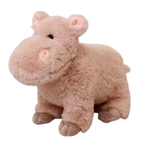 champracer Nilpferd Kuscheltier Hippo Stofftier Nilpferd Plüsch Spielzeug Weiche Flauschige Kissen für Kinder & Erwachsene Geschenke Kinder Mädchen (25 cm,Rosa) von champracer