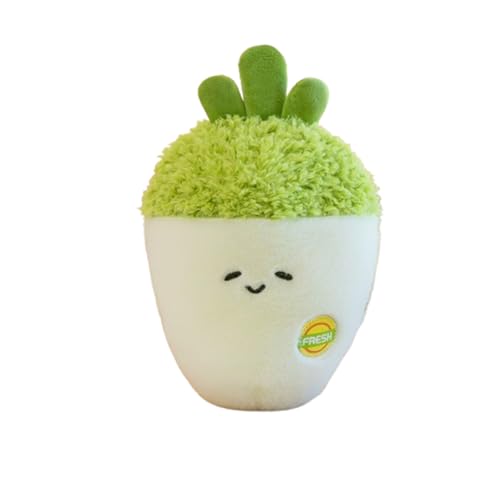 champracer Obst Gemüse Plüschtiere, Niedlichen Obst Gemüse Kuscheltier, zum Spielen und Kuscheln, Weiches Schmusetier für Mädchen, Jungen, Babys (20 cm,Weißer Rettich) von champracer