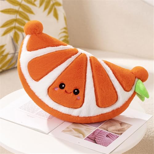 champracer Obst Plüschtiere Kissen, Früchte Kuscheltier Kreativ, Reizendes Obst Plüschtier Puppe Kissen, Mini-Gemüse- und Obst-Plüschpuppen, für Jungen und Mädchen Plüsch (Grapefruit) von champracer