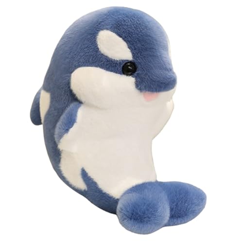 champracer Orca Kuscheltier,Realistisches Orca-Wal-Plüschtier,süße Orcas Plüschtiere, Simulation Killerwal Plüsch Spielzeug, Geschenk für Kinder, Mädchen und Jungen (35cm,blau) von champracer