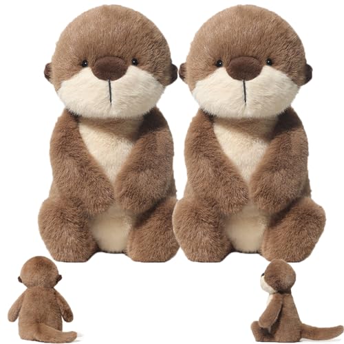 champracer Otter Kuscheltier, Otter Kissen Kuscheltier Flauschig, Otter Stofftier, Otter Kissen, Superweiche Kleines Kuscheltier Zum Kuscheln Und Liebhaben Geschenk Spielzeug Für Kinder (2 Stück) von champracer