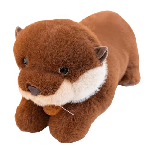 champracer Otter Kuscheltier Otter Plüschtier niedliches Plüschtier Süßes Otter Spielzeug zum Kuscheln zum Kuscheln und Spielen Geschenke für Kinder (36cm,Braun-B) von champracer