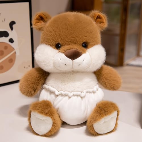 champracer Otter Kuscheltier der eine Windel trägt Otter Plüschtier Plüsch-Elefant Dinosaurier Kuscheltier Süßes Otter Spielzeug zum Kuscheln Plüschtier Spielzeug Geschenk for Kinder (40cm,Otter-B) von champracer