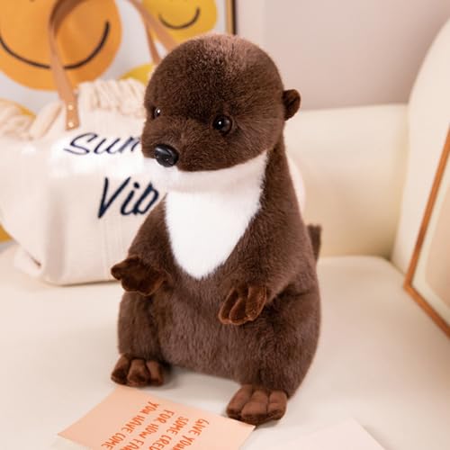 champracer Otter Plüschtier Otter Kuscheltier Niedliches Plüschtier Otter Geschenke Süßes Otter Spielzeug zum Kuscheln Deko Plushie Puppen Stofftier Geschenke für Kinder (25cm,sitzend) von champracer