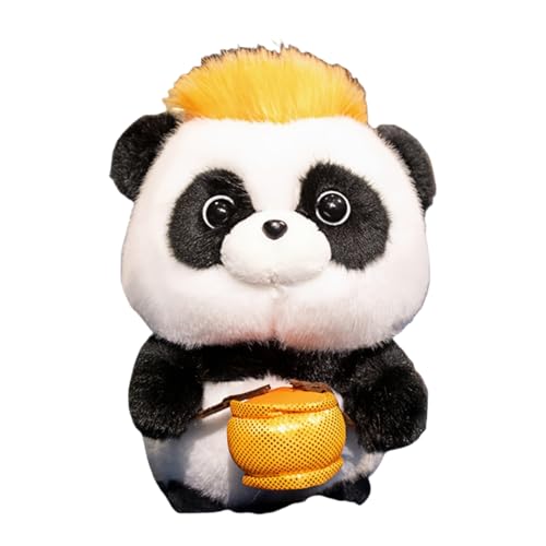 champracer Panda Kuscheltier Stofftier Niedliches Panda Plüschtier mit Gitarre Kuscheltie Weiches Süßes Panda Stofftier Geschenke für Kinder Jungen Mädchen (18cm,Schlagzeuger) von champracer