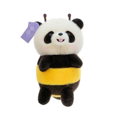 champracer Panda Kuscheltier Stofftier Panda Plüschtier im Bienenanzug Süßes Panda Stofftier zum Kuscheln & Spielen Zimmer Deko Geschenk für Kinder Jungen Mädchen (35cm) von champracer