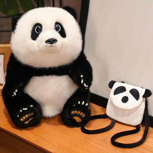 champracer Panda Kuscheltier Süßes Panda Stofftier Plüsch Spielzeug Realistisch gestaltetes Plüschtier Zimmer Deko Geburtstagsgeschenk für Kinder (50cm) von champracer