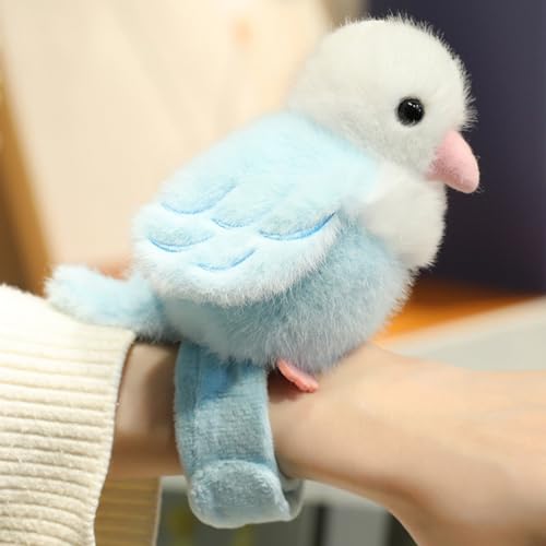 champracer Pelzige Vogel-Plüschpuppe, Niedlicher Kleiner Vogel Schlüsselanhänger, Flauschiges Stofftier zum Kuscheln und Spielen, Kuscheltier für Mädchen und Jungen (E) von champracer