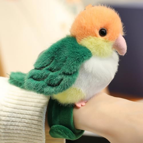 champracer Pelzige Vogel-Plüschpuppe, Niedlicher Kleiner Vogel Schlüsselanhänger, Flauschiges Stofftier zum Kuscheln und Spielen, Kuscheltier für Mädchen und Jungen (F) von champracer