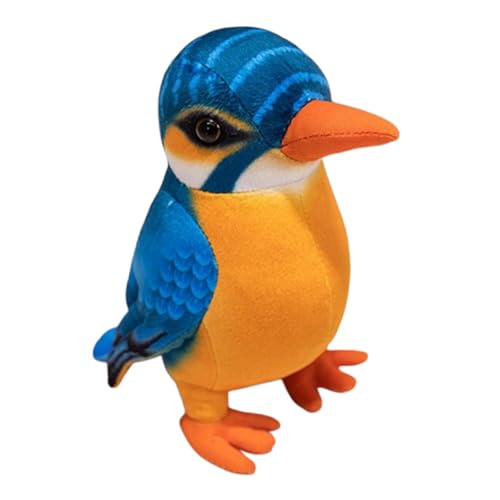 champracer Pelzige Vogel-Plüschpuppe,Pelzige Vogel-Plüschpuppe, Realistischer 20 cm Vogel Stofftier,Flauschiges Stofftier zum Kuscheln und Spielen, Kuscheltier für Mädchen und Jungen (20cm,blau) von champracer