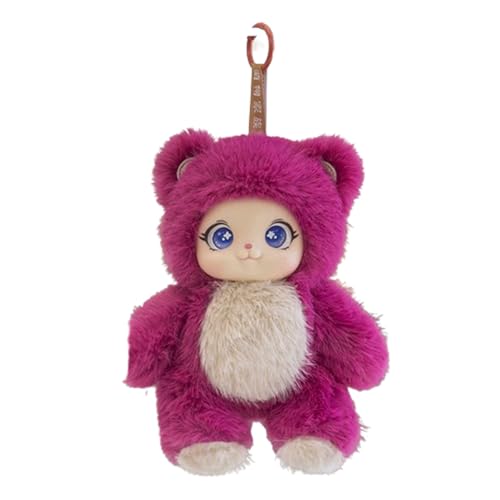 champracer Pferd Kuscheltier, Plüsch Pferd Kämmpferd Spielzeug,Pferd Plüsch Spielzeug Plüschtier Flauschiger Stofftier zum Spielen Gemütliches für Kinder Jungen Mädchen Weiß (18cm,Bär) von champracer