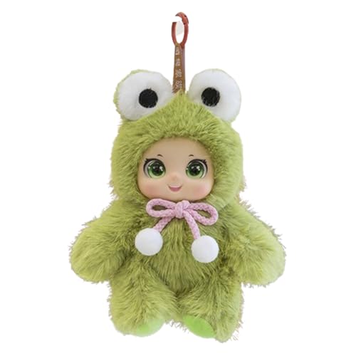 champracer Pferd Kuscheltier, Plüsch Pferd Kämmpferd Spielzeug,Pferd Plüsch Spielzeug Plüschtier Flauschiger Stofftier zum Spielen Gemütliches für Kinder Jungen Mädchen Weiß (18cm,Frosch) von champracer