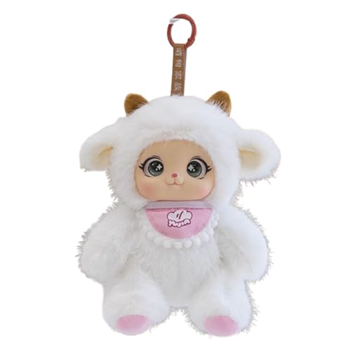 champracer Pferd Kuscheltier, Plüsch Pferd Kämmpferd Spielzeug,Pferd Plüsch Spielzeug Plüschtier Flauschiger Stofftier zum Spielen Gemütliches für Kinder Jungen Mädchen Weiß (18cm,Lamm) von champracer