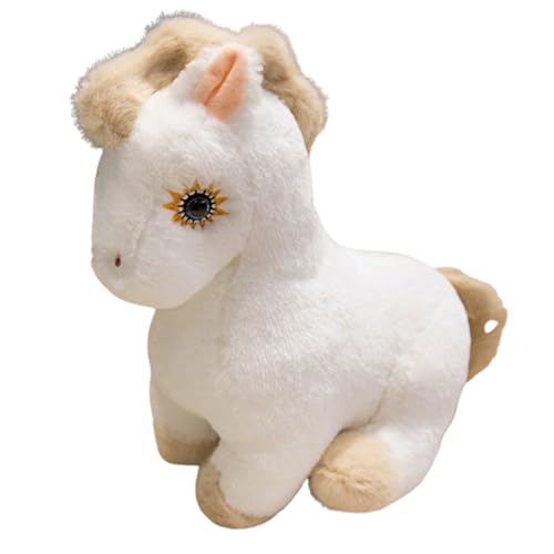 champracer Pferde Plüsch, Weiches Kuscheltier Pony Stofftier,Realistische Pferd Plüschtier,Lebensecht Stehend,Weiches Schmusetier für Mädchen, Jungen, Babys (35cm,weiß) von champracer
