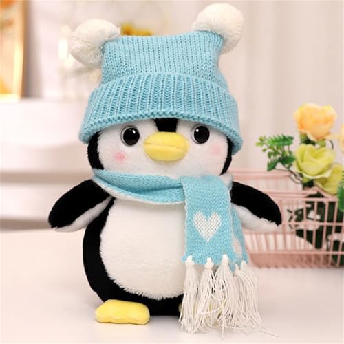 champracer Pinguin Kuscheltier, Pinguin Stofftier PlüSchtier, Pinguin PlüSchtier für Kinder Stoffpinguin Puppe, Geschenk für Kinder Jungen MäDchen (Blau, 35 cm) von champracer