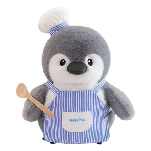 champracer Pinguin Kuscheltier,25cm Pinguin Stofftier Plüschtier Plüsch Spielzeug Plüschtier,Weiches Stofftier Für Kinder, Süßer Pinguin,Pudgy Penguins Plush Für Mädchen Jungen (Koch,25cm) von champracer