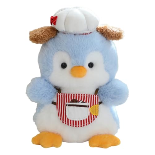 champracer Pinguin Kuscheltier Pinguin Stofftier Plüschtier Plüschpinguin Flauschiger Stofftier zum Spielen & Kuscheln Geschenk für Kinder Jungen Mädchen (17cm,Blau) von champracer