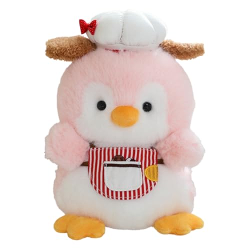 champracer Pinguin Kuscheltier Pinguin Stofftier Plüschtier Plüschpinguin Flauschiger Stofftier zum Spielen & Kuscheln Geschenk für Kinder Jungen Mädchen (17cm,Rosa) von champracer