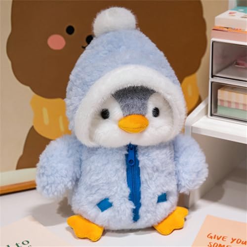 Champracer Pinguin Puppe, PlüSchtier Kuscheltier für MäDchen, 25 cm GroßE Stofftier-PlüSchpuppe, Geschenk für Kinder (Blau) von champracer