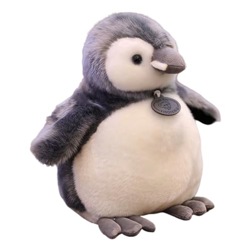 champracer Pinguin Stofftier Plüschtier Pinguin Kuscheltier Stofftier Schmusetier zum Kuscheln & Spielen Plüschtier Pinguin Geschenk für Jungen Mädchen (25cm,Grau) von champracer