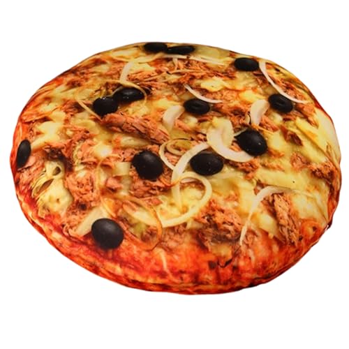 champracer Pizzakissen,Pizza Decke Rund,rund, Lebensmittelkissen, Decken Pizzakissen Pizza karton lustige Kissen Cookie Kissen,Pizza-Simulation kreativ,Büro, Schlafzimmer, Sofa (60cm,B) von champracer