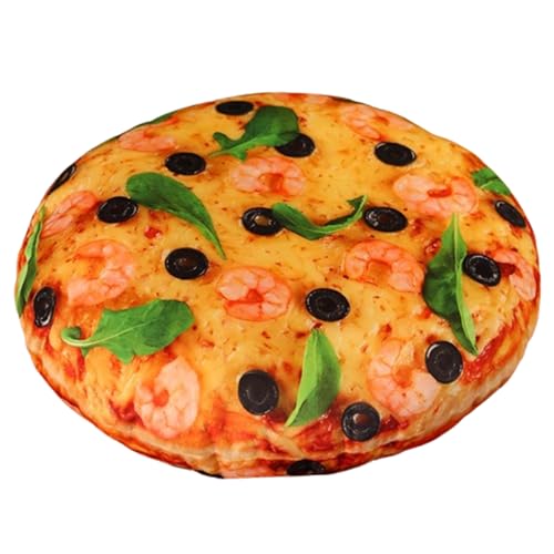 champracer Pizzakissen,Pizza Decke Rund,rund, Lebensmittelkissen, Decken Pizzakissen Pizza karton lustige Kissen Cookie Kissen,Pizza-Simulation kreativ,Büro, Schlafzimmer, Sofa (60cm,D) von champracer