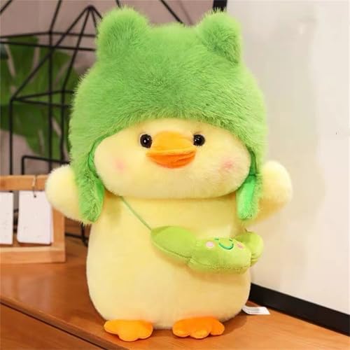 Enten Kuscheltier, Enten Plüschtier Groß, Süßes Frühlingsausflug Ente Mit Hut Plüsch Spielzeug, Hut Abnehmbare Ente Stofftier Flauschig Kissen Zum Kuscheln, Spielen Für Geschenke (Gelb, 60 cm) von champracer