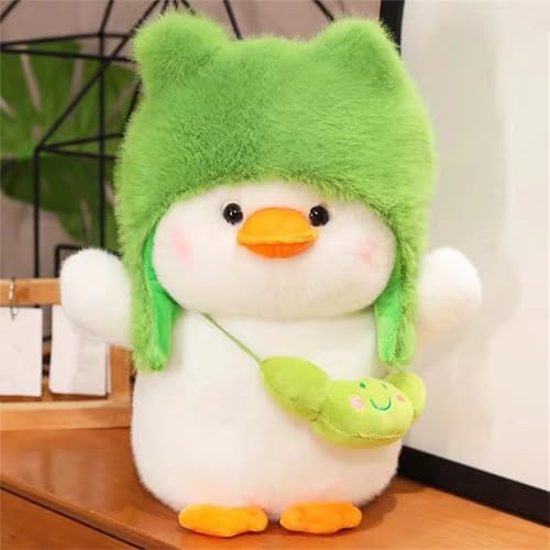 Enten Kuscheltier, Enten Plüschtier Groß, Süßes Frühlingsausflug Ente Mit Hut Plüsch Spielzeug, Hut Abnehmbare Ente Stofftier Flauschig Kissen Zum Kuscheln, Spielen Für Geschenke (Weiß, 50 cm) von champracer