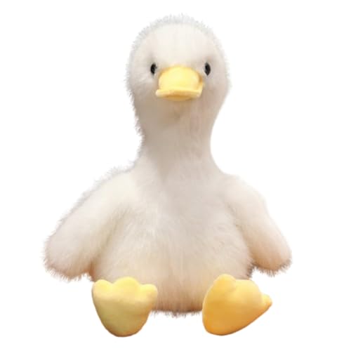 champracer Plüsch Enten, Kuscheltier Enten, Kuscheltier Spielzeug Wurfkissen, Kawaii Enten Stofftier,zum Spielen und Kuscheln, Geschenk für Kinder Mädchen (35 cm,Weiß) von champracer
