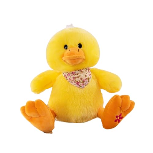 champracer Plüsch Enten, Kuscheltier Enten,Huhn Kuscheltier Hühner Spielzeug Plüschtier Kawaii,Kawaii Enten Stofftier,Plüsch Spielzeug Plüschtier für Kinder und Baby (28cm,Gelb) von champracer