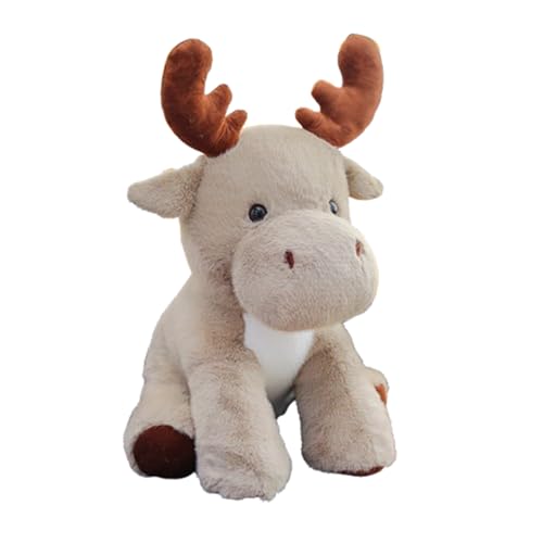 champracer Plüsch Rentier, 23 cm Plüsch Rentier Puppen, Niedliche Elchtiere, Plüschtiere Plüschpuppen Plüschtiere, Plüschtiere,Weiche Plüschtiere, Home Decor (23cm,Grau) von champracer