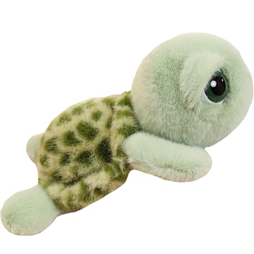 champracer Plüsch Schildkröte Stimmungs Kuscheltier,Schildkröte Plüschtier, Süßes Plüschtier zum Kuscheln & Spielen,Stofftier Geburtstagsgeschenk (28cm,Grün) von champracer
